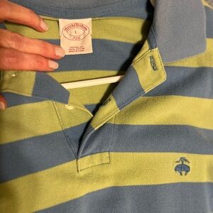 Brooks Brothers Blue and Green Polo Shirt